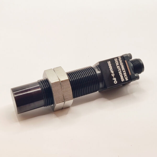 Digital Ferrous Metal Proximity Sensor: 500 Series (A75Q-500DP2-YY), 1/2" diameter magnet, 3/4" Threaded Housing